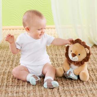 Baby Aspen Size 0-6M 4-Piece Ryan the Lion Plush Toy and Sock Set