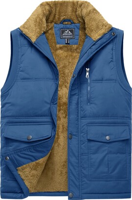 TACVASEN Men's Gilet Fleece Body Warmer Winter Warm Fishing Vest Spring  Photography Outdoor Work Jacket Sleeveless Waistcoat - ShopStyle