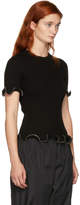 Thumbnail for your product : Alexander Wang Black Ruffle Zipper T-Shirt