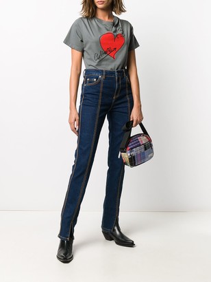 Vivienne Westwood heart-print cowl-neck T-shirt