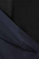 Thumbnail for your product : Diane von Furstenberg Alexander Two-tone Crepe And Satin Wrap Midi Dress - Navy