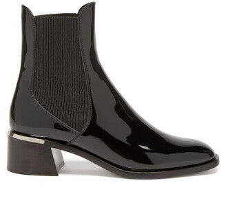 Jimmy Choo Rourke Patent-leather Chelsea Boots - Black