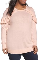 Thumbnail for your product : Sejour Plus Size Women's Ruffle Sleeve Sweater