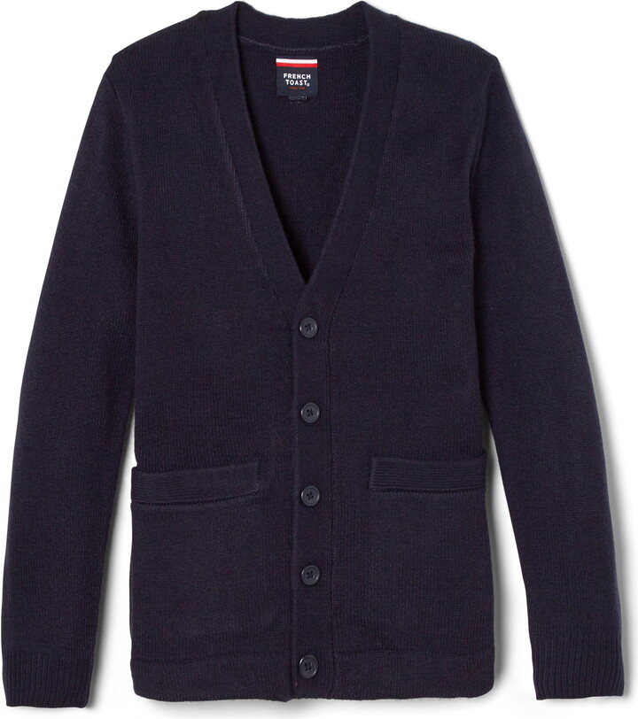 French Toast Boys School Uniform Anti-Pill V-Neck Cardigan Sweater (Little Boys & Big Boys)