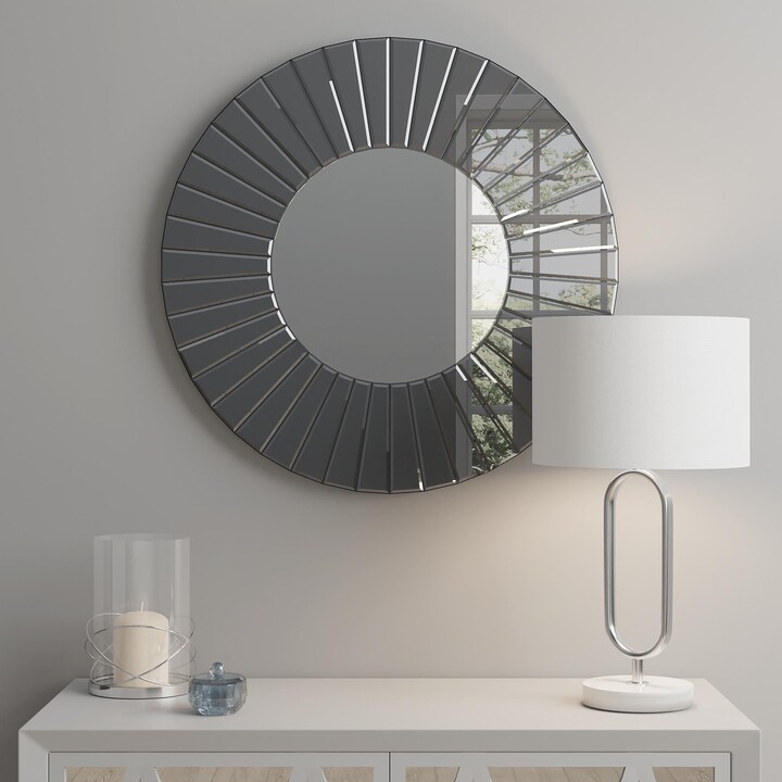 Dunelm Round Smoked Wall Mirror, 65cm Grey ShopStyle