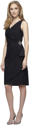 Alex Evenings 234005 Sleeveless V Neck Ruched Cocktail Dress