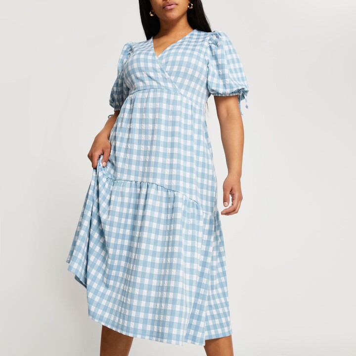 Gingham Wrap Dress | Shop the world's largest collection of fashion |  ShopStyle UK