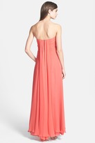 Thumbnail for your product : Jill Stuart Pleat Strapless Chiffon Gown