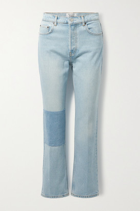 reformation patchwork jeans