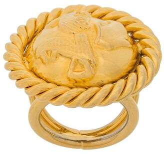 Salvatore Ferragamo Pre-Owned 1990s Carved Ring