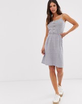 Thumbnail for your product : Brave Soul Tall button up cami dress in stripe