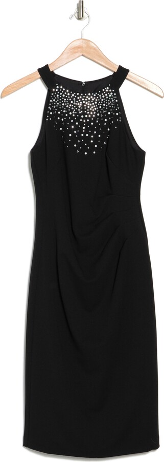 Eliza J Sleeveless Halter Neck Side Tuck Dress - ShopStyle