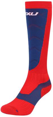 2XU ELITE ALPINE XLOCK COMPRESSION Knee high socks navy/red