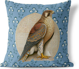 AmritaSen Floral Eagle Floral Indoor/Outdoor Throw Pillow
