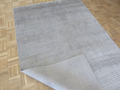 Isabelline One-of-a-Kind Dunstable Hand-Knotted Gray 5'3\