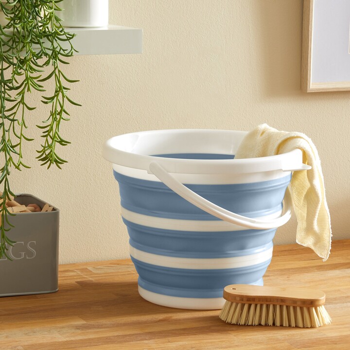 Dunelm Collapsible Bucket Ashley Blue - ShopStyle Decor