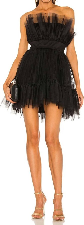 Ellee Mini Strapless Dress In Black