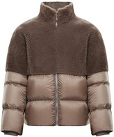 Shearling Bi-Fabric Puffer Coat 