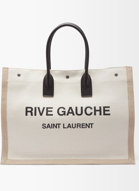 Saint Laurent Men's Rive Gauche Large Canvas Tote Bag - ShopStyle