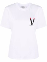 Thumbnail for your product : VVB logo-print organic cotton T-shirt