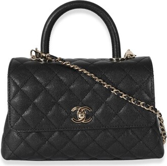 Chanel Black Quilted Caviar Leather Coco Case Trolley Chanel