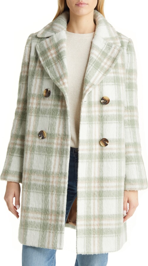 Plaid Double Breasted Coat | ShopStyle