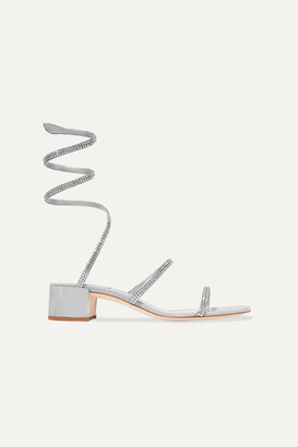 Rene Caovilla Cleo 85mm Snake-Wrap Block-Heel Sandals - ShopStyle