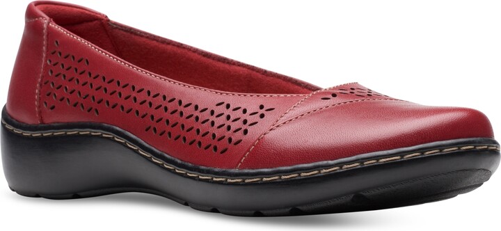 Clarks Women's Red Flats | ShopStyle