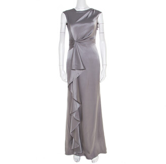 gray silk gown