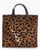 Thumbnail for your product : Clare Vivier Leopard Patchwork V Petit Simple Tote