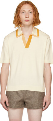KING & TUCKFIELD Off-White Striped Polo