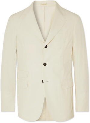unstructured cotton blazer