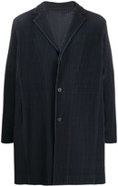 Thumbnail for your product : Homme Plissé Issey Miyake Ribbed Button Front Light Coat