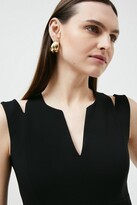 Thumbnail for your product : Karen Millen Compact Stretch Viscose Waterfall Dress