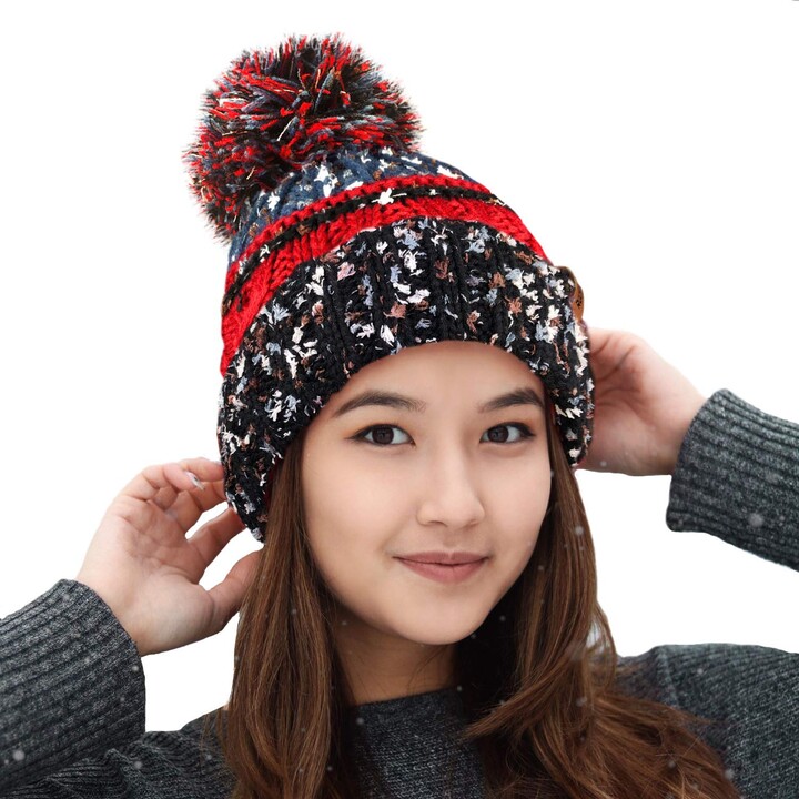RockJock R80 Thermal Insulating Ribbed Beanie Bobble Hat with Cosy