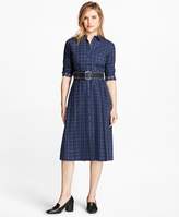 Thumbnail for your product : Brooks Brothers Dobby Checked Oxford Shirtdress
