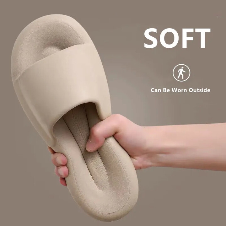COZOK New Soft EVA Slippers Couples Home Slipper Outdoor Beach Summer Sandals Bath Men Flip Flops Non-Slip Women Thick Sole Shoes