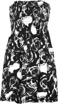 Thumbnail for your product : janisramone Womens Ladies New Tropical Floral Leaf Print Sheering Gathered Boobtube Mini Dress Tunic Top