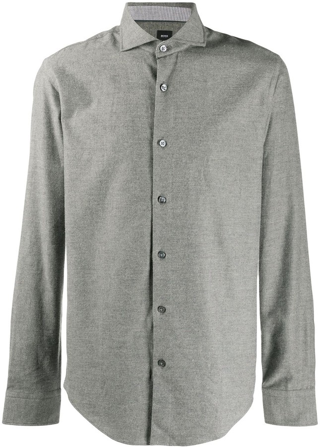 hugo boss spread collar shirt