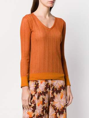 L'Autre Chose lightweight crochet V-neck sweater