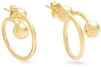 J.W.Anderson Double-sphere gold-plated earrings