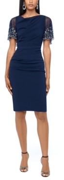 betsy and adam navy blue dress