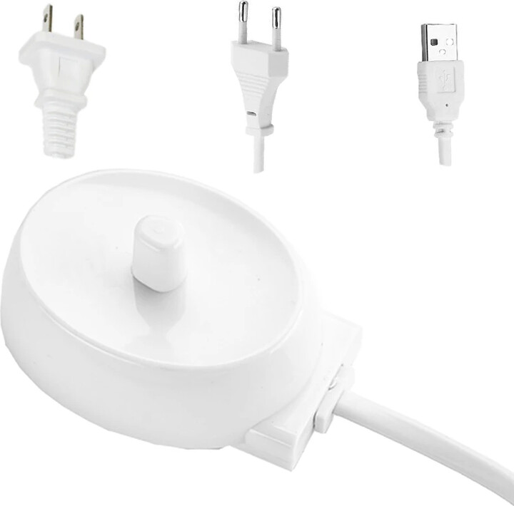 Alasicka For Oral B 3757 Series D12 D20 Electric Toothbrush Charger Inductive Charging Base Adapter EU/US/USB Plug Replacement