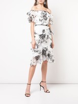 Thumbnail for your product : Marchesa Off-The-Shoulder Floral-Print Dress