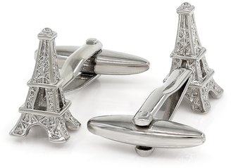 Kemstone Silver Tone Eiffel Tower Cufflinks
