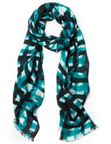 Thumbnail for your product : Calvin Klein Watercolor Plaid Scarf
