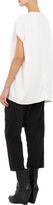 Thumbnail for your product : Rick Owens Matte Satin Oversize V-neck Top-White