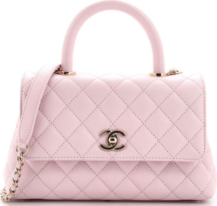 Chanel Coco Top Handle Bag Quilted Caviar Mini - ShopStyle