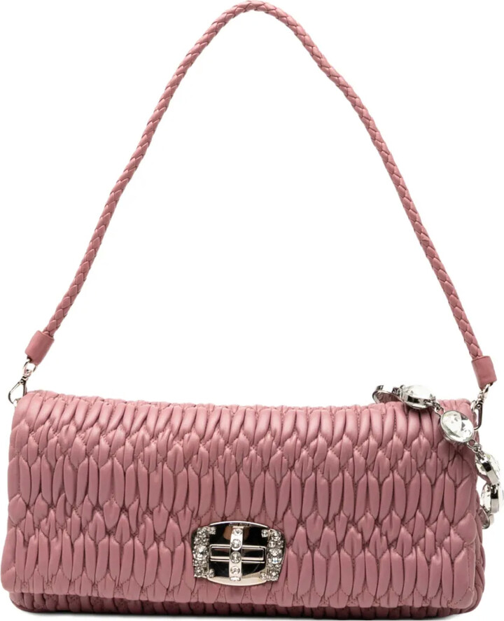 Miu Miu Pre-Owned 2010-2025 Matelasse Nappa Crystal Chain satchel