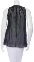 Thumbnail for your product : Elizabeth and James Metallic Crinkle Sleeveless Top